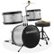 Gammon 3-Piece Junior Drum Set with Throne, Complete Beginner Kit with Bass Drum, Toms, Cymbal, Pedal, and Drumsticks